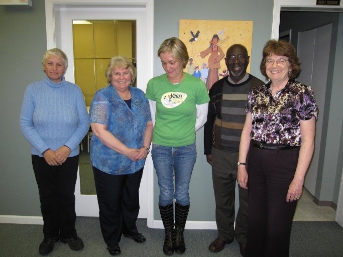 The Asante team – Julianne Conry, clinical Neuropsychologist, Dr Kwadwo Asante, Audrey Salahub, Krystal Bodaly; and with Chris Rogan and team.